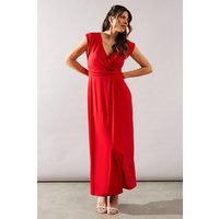 Womens Occasion Wrap Jersey Maxi Dress