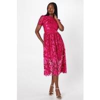 Coast Magenta Pink Fit & Flare Dress Womens Occasion Dresses