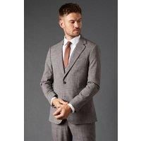 Burton Mens Suit Jacket Charcoal Charcoal Check Notched Lapels Two Button