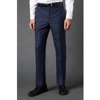 Burton Mens Navy Trousers Tailored Fit Sharkskin Texture Versatile Styling