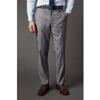 Burton Mens Suit Trousers Mid Grey Sharkskin Slim Fit Modern Tailored Look