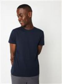 Mens Navy Plain Crew Neck T-Shirt - S