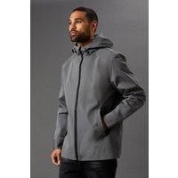Burton Mens Hooded Jacket Water Resistant Casual Grey Adjustable Fit