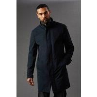 Burton Mens Rain Coat Smart Funnel Neck Mac Navy Jacket Casual