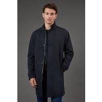 Burton Mens Rain Coat Smart Funnel Neck Mac Navy Jacket Casual