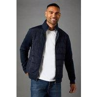 Mens Navy Hybrid Padded Jacket - Xl
