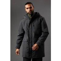 Burton Mens Jacket Dark Grey Longer Length Versatile All Weather Protection