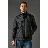 Maine Black Biker Jacket Mens Casual Jackets & Coats