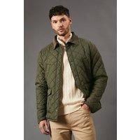 Maine Khaki Cord Collar Diamond Quilted Jacket, XXL, Khaki