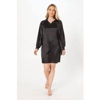Jacquard Satin Pussybow Shift Dress