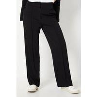 Womens Stitch Detail Wide Leg Trousers