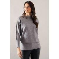 Stud Detail Boat Neck Tunic