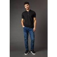 Mens Blue Wash Stretch Slim Fit Jeans - Bright Blue - 32R