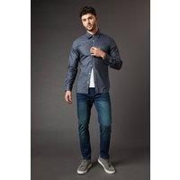 Burton Mens Slim Jeans Blue Stretch Dark Vintage Wash Casual Versatile Denim