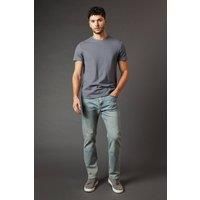 Burton Mens Straight Jeans Blue Comfortable Stretch Light Vintage Wash