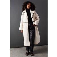 Warehouse Ivory Coat Womens Day To Night Jackets & Coats