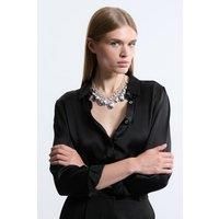 Chunky Statement Metal Multi Link Necklace