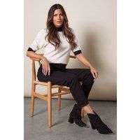 Wallis Womens Ankle Boots Black Faux Leather Block Heel Wide Fit Stylish