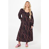 Womens Petite Pink Spot Scoop Neck Shirt Dress