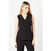 Womens Button Tab Detail Waistcoat