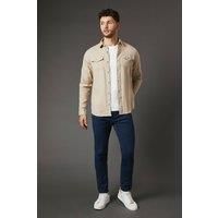 Mens Navy Stretch Twill Slim Fit Jeans - 34S