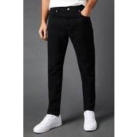 Mens Black Stretch Twill Slim Fit Jeans - 34S