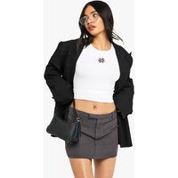 Womens Tailored Mini Skirt