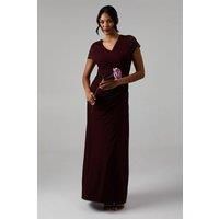 Coast Womens Malbec Maxi Dress Lace Detail Wrap Over Elegant Bridesmaids
