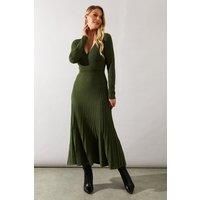 Wallis Khaki Midi Dress Womens Day To Night Dresses
