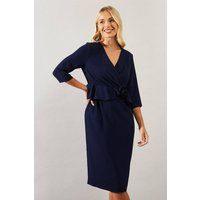 Womens Petite Occasion Corsage Tailored Midi Dress