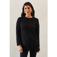Womens Lace Insert 2 In 1 Jumper