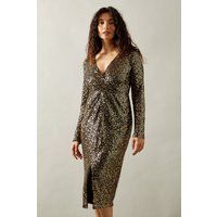Occasion Sequin Twist Pencil Dress
