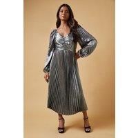 Oasis Silver Fit & Flare Dress Womens Occasion Dresses
