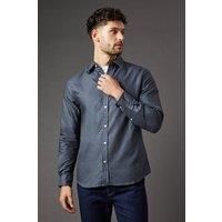 Mens Long Sleeve Chest Pocket Oxford Shirt