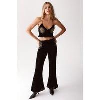 Nastygal Black Flares Womens Going Out Trousers