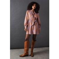Warehouse Purple Mini Dress Womens Daywear Dresses