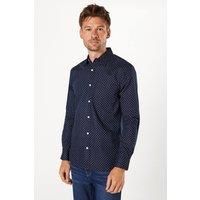 Burton Mens Button-Up Shirt Black Long Sleeve Geometric Casual All Seasons