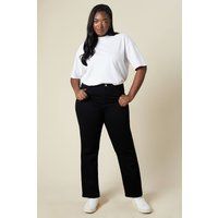 Wallis Womens Flare Jeans Black High Rise Stretch Denim Comfort Fit