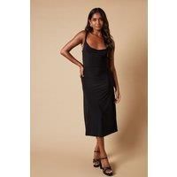 Occasion Double Jersey Cowl Midi Dress