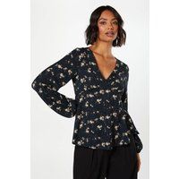 Dorothy Perkins Womens Blouse Floral Ditsy Floral Long Sleeve