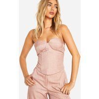 Womens Premium Pinstripe Sweetheart Corset