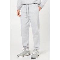 Burton Mens Joggers Regular Fit Elasticated Waist Ribbed Cuffs Grey Trousers