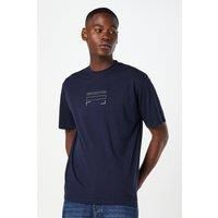 Mens Navy Graphic Placement T-Shirt - S