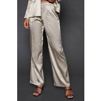 Womens Metallic Wide Leg Trouser