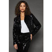 Sequin Crop Blazer
