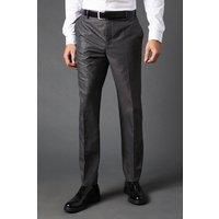 Burton Mens Dress Pants Charcoal Slim Fit Pindot Pattern Smart Trousers