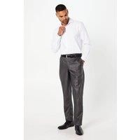 Mens Charcoal Pindot Tailored Fit Smart Trousers - 38R