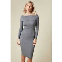 Dorothy Perkins Grey Marl Knitted Dress Womens Casual Dresses