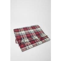 Gant Multi Check Wool Scarf Wine Red