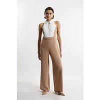 Compact Stretch Tailored Sleeveless Jumpsuit
